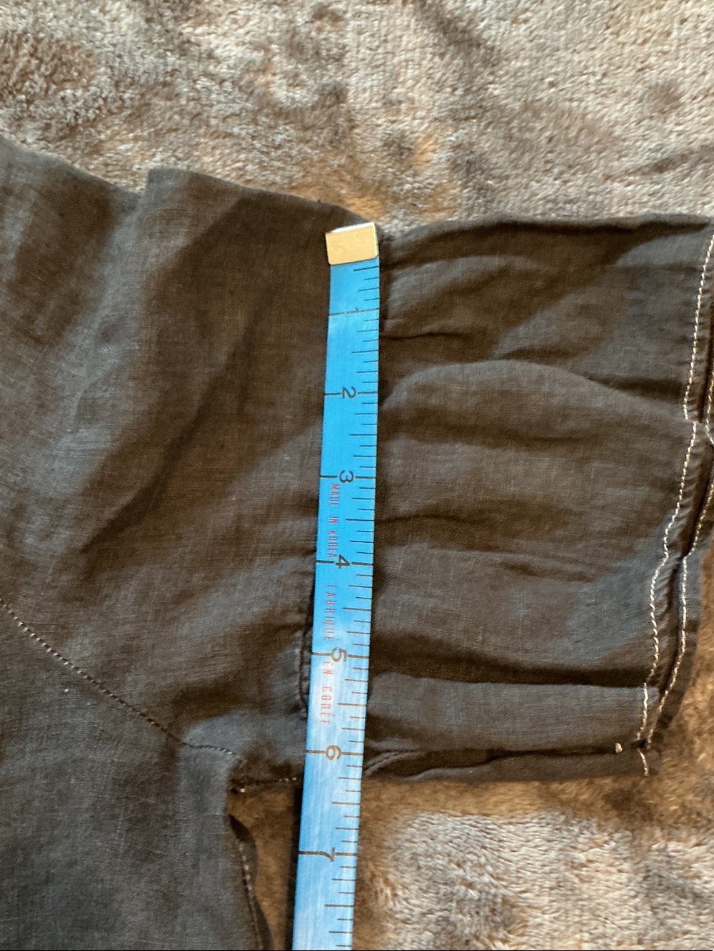 Lord & Taylor Black Button-Front 100% Linen Blouse - Picture 11 of 11